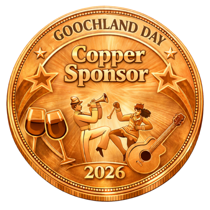 copper-colored medallion with goochland day copper sponsor 2026