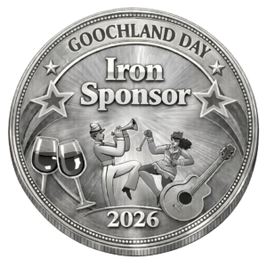 iron-colored medallion with goochland day iron sponsor 2026