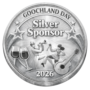silver-colored medallion with goochland day silver sponsor 2026
