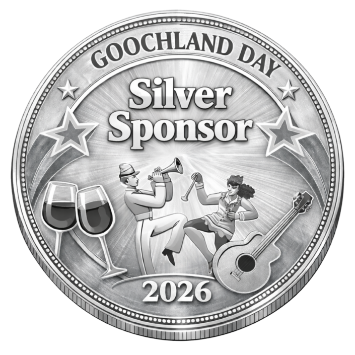 silver-colored medallion with goochland day silver sponsor 2026